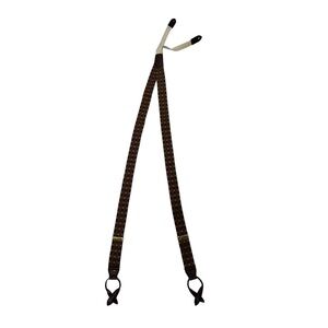 Cole Haan Vtg Brown/Burgundy/Orange/White Check Patterned Men’s Suspenders OS